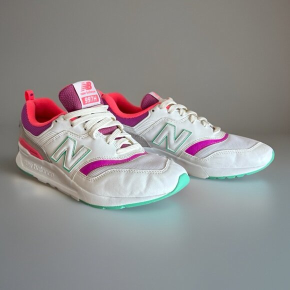 New Balance 997 H White - CW997HMA Purple Teal Size 9 US Walking Gym Lifestyle - Picture 1 of 11